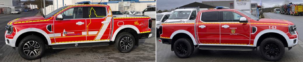 Beispiele Flächenfolierungssatz Ford Ranger